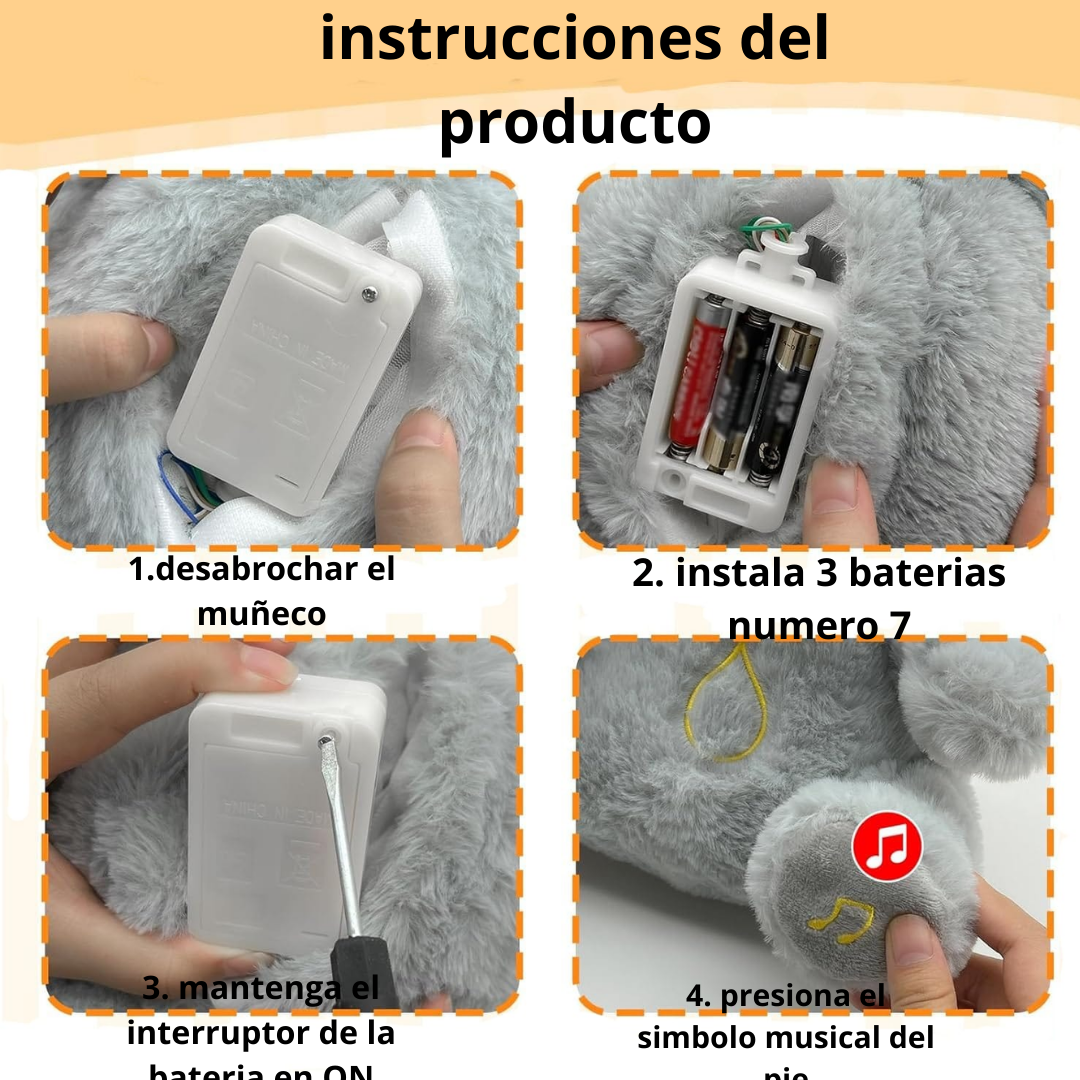 peluche elefante relajante musical